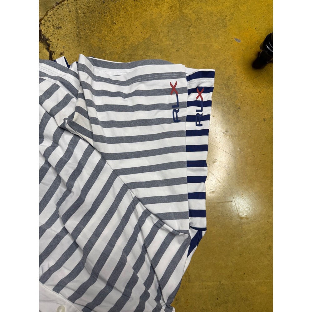 Bundle RLX Ralph Lauren Mens Striped Golf Polo Shirts, Size L, Sport, Athletic - Picture 6 of 13